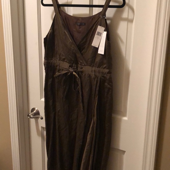 Eileen Fisher • Olive Wrap Dress - Picture 3 of 11